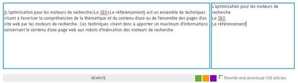  | SEO et Article Spinning : Réécrivez vos articles gratuitement et en ligne