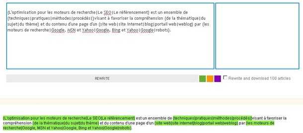  | SEO et Article Spinning : Réécrivez vos articles gratuitement et en ligne