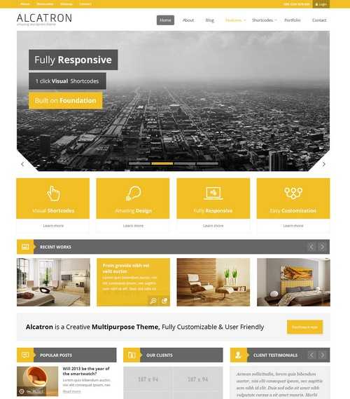 Alcatron Responsive WP Theme