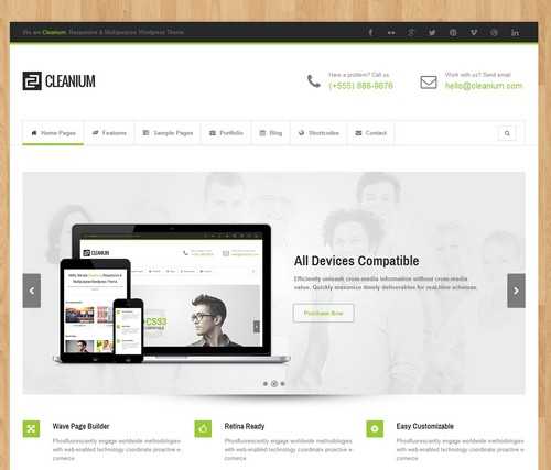 Cleanium Multi Purpose Retina Theme