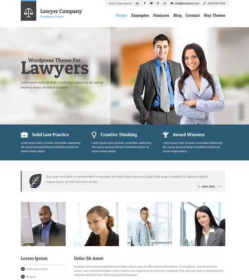 Lawyer Adaptive WordPress Theme