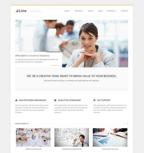 Line Corporate WordPress Theme