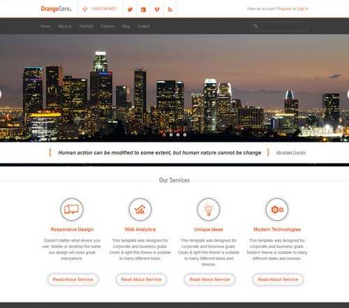 OrangeCore WordPress Theme
