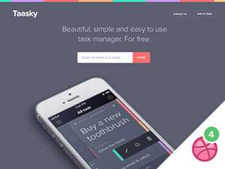 Taasky landing page