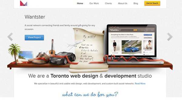 Exemple de site avec effet parallaxe