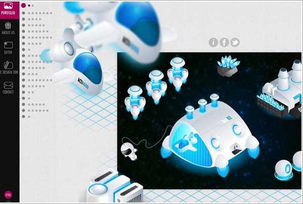 Exemple de site avec effet parallaxe