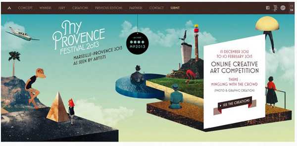 Exemple de site avec effet parallaxe