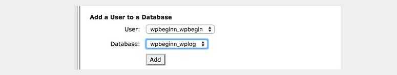 Ajouter un utilisateur à la base de données