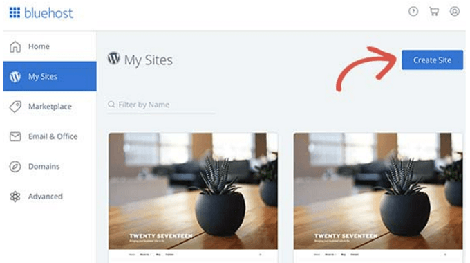 installer wordpress dans bluehost