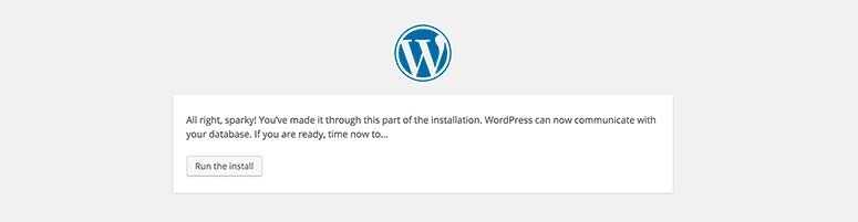 Exécutez l'installation