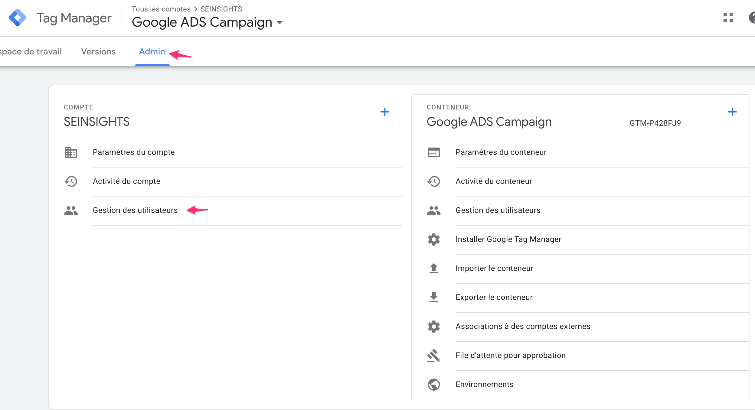 Comment donner accès à Google Tag Manager à d&#039;autres personnes ?