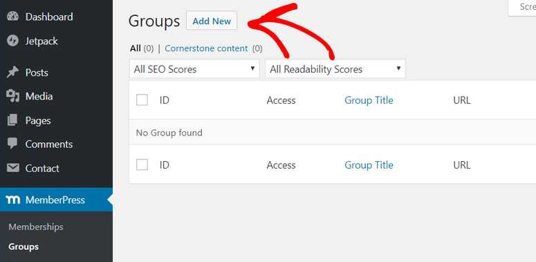 ajouter un nouveau groupe