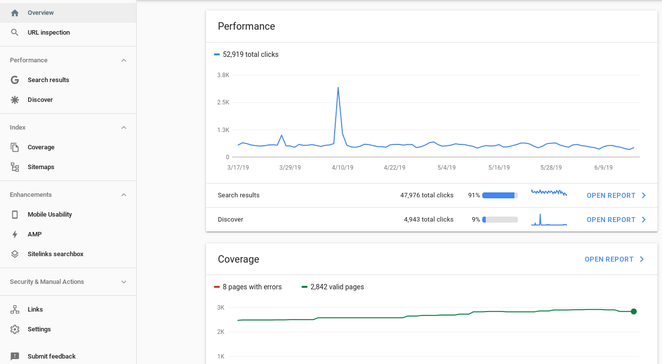 Outils Google pour les webmasters: page Présentation