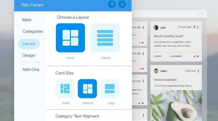 mise en page wix choix de capture d