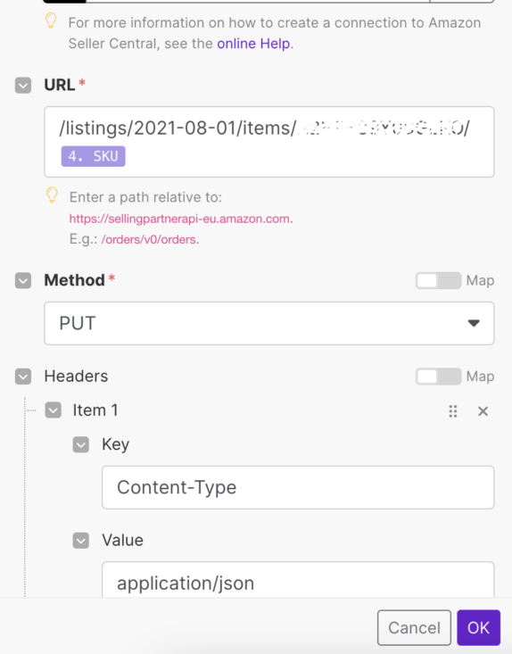 Comment lister des articles sur Amazon avec l&#039;API Seller Partner via Make.com