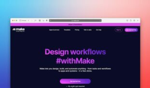a web page with the words design workflows on it
