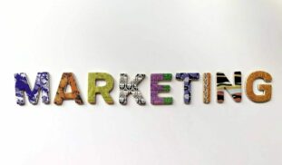 multicolored marketing freestanding letter