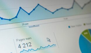 a close up of a computer screen with a graph on it