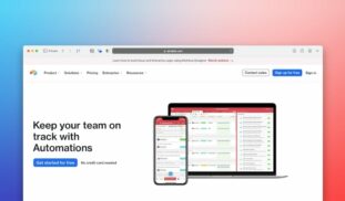a computer screen with a phone and a tablet